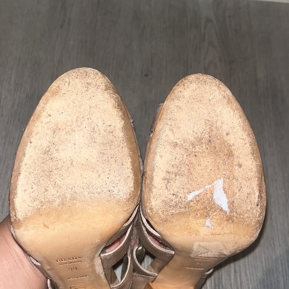 Prada Shoes | Prada Cutout Open Toe Heels | Color - Picture 8 of 9